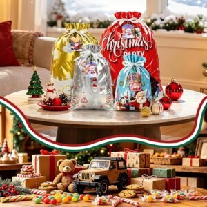 Christmas Drawstring Gift Bags