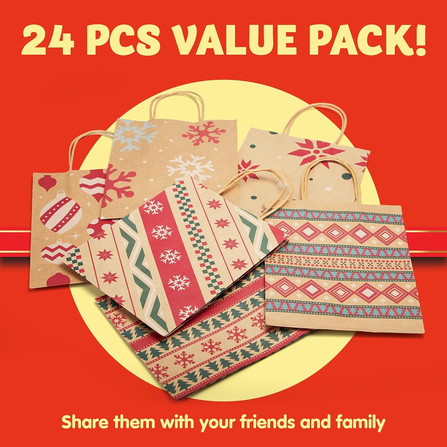 Christmas Kraft Treat Bags