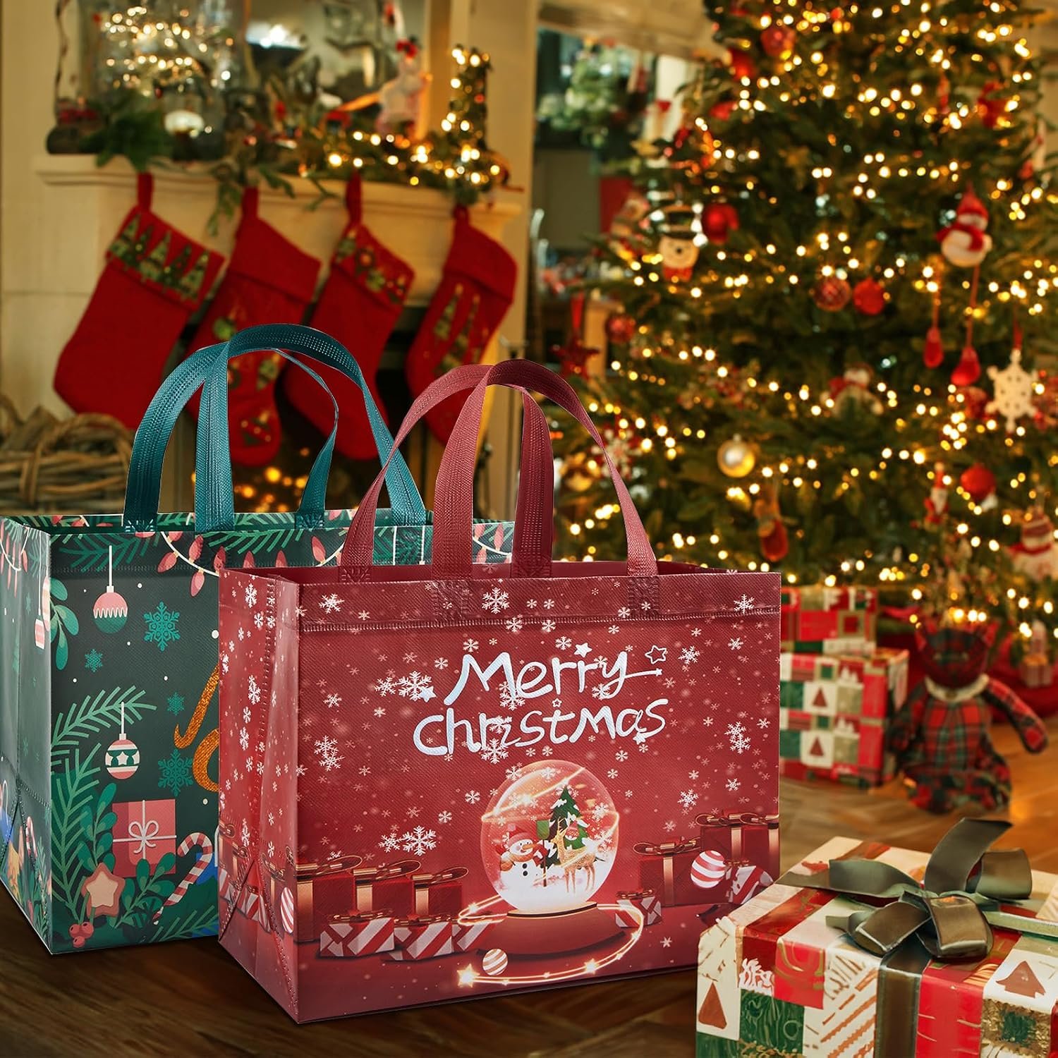 Large Holiday Tote Bags