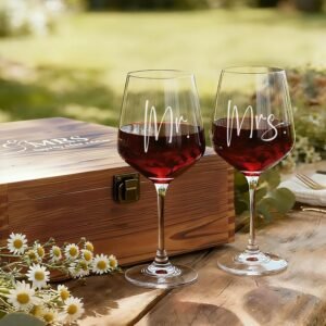 Mr and Mrs Wine Glasses