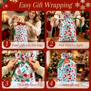 Reusable Foil Christmas Gift Bags