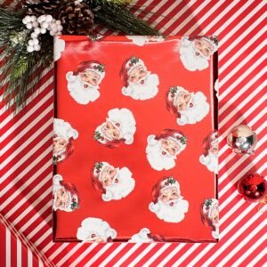Vintage Santa Christmas wrapping paper