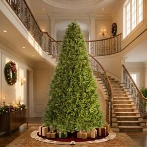 lit artificial Christmas tree
