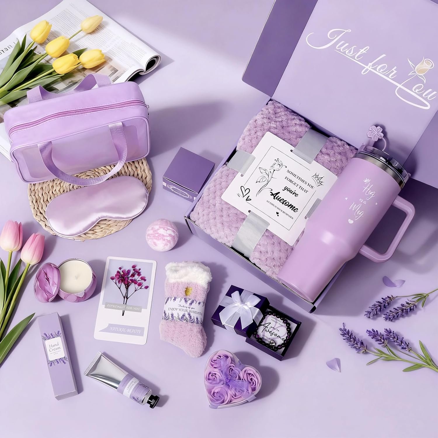 luxury spa gift basket for women